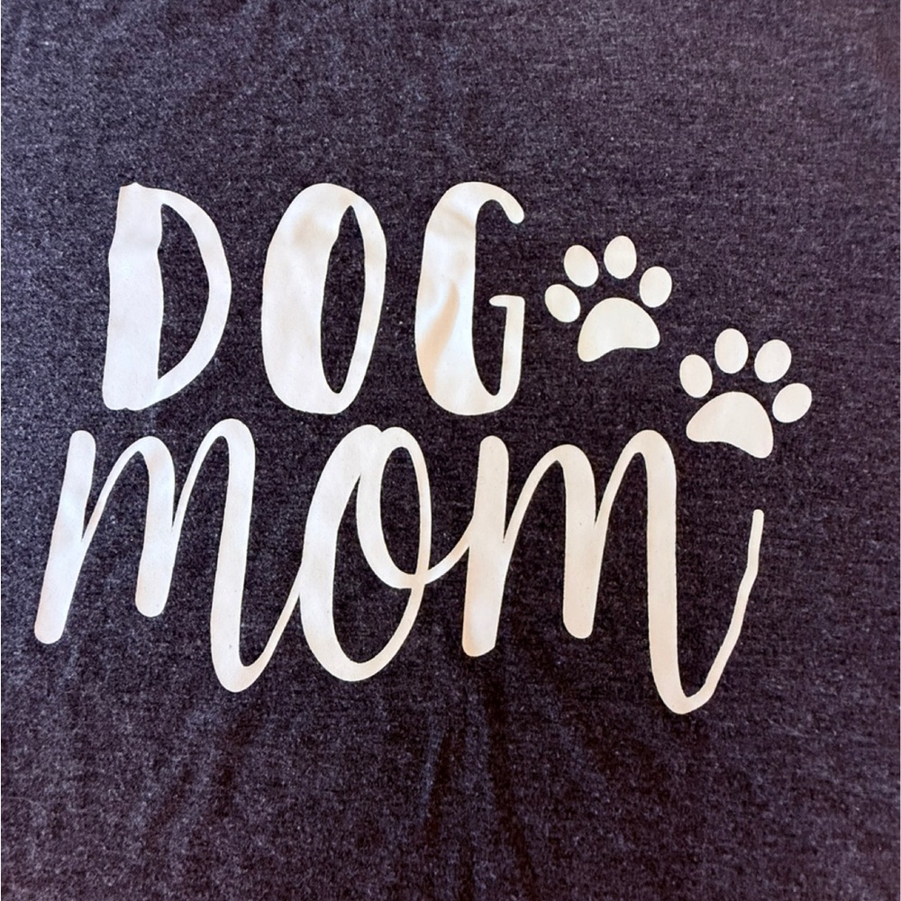 Dog Mom T-Shirt - Gray, Medium - Picture 5 of 6